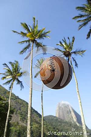 Football Soccer Ball Sugarloaf Mountain Rio de Janeiro Brazil