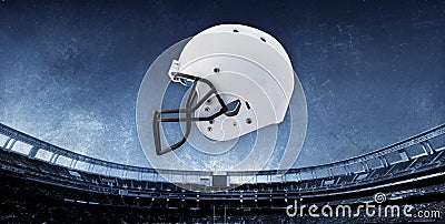 Football Stadium Background with Helmet