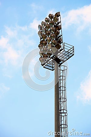 A football stadium light