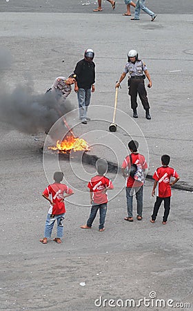 Football supporter riots