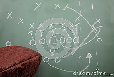 Football Sweep Diagram and football