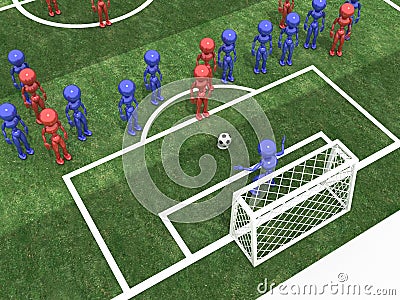 Footballer takes the penalty #4