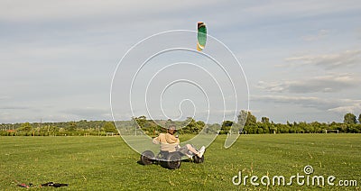 Forces of nature-wind power moves buggy over field