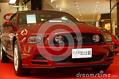 Ford Mustang car on display in Motor Show 2014