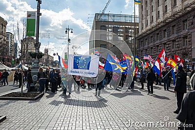 Foreign citizens organized a march in Kiev