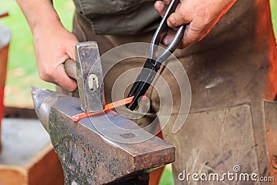 Forging a horse shoe