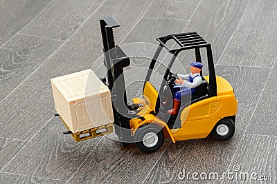 Forklift truck and driver toy