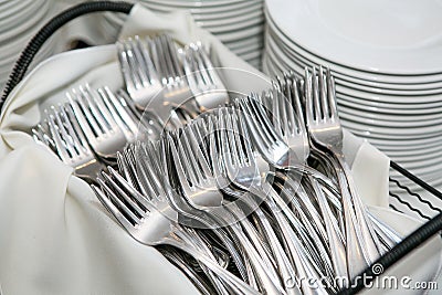 Forks and plates