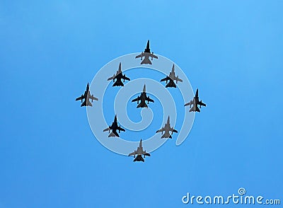 Formation of fighter planes