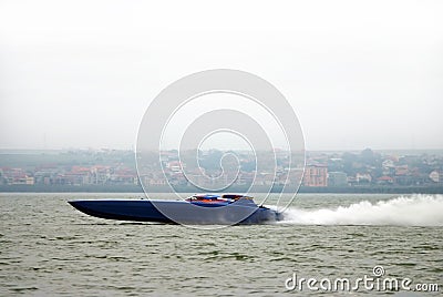 Formula one racing boat , shot at the F1 competition September 2007 in 