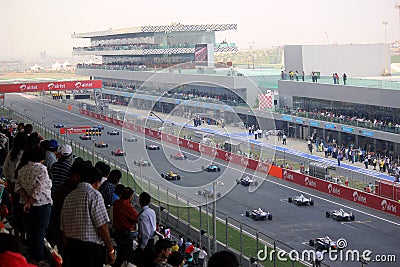 Formula 1 Racing Starting Grid