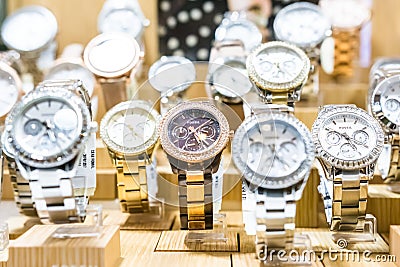 Fossil Watches In Shop Window