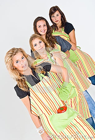 Four female cooks