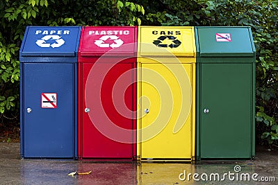 Four Recycling Bin Stock Images - Image: 1907