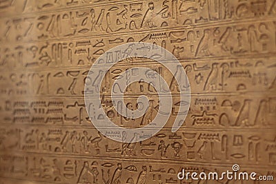 Fragment engraved in neat Egyptian hieroglyphs