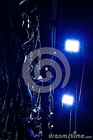 Fragment of equipment for stage lighting