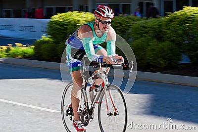 Frank Finney in the Coeur d Alene Ironman cycling event
