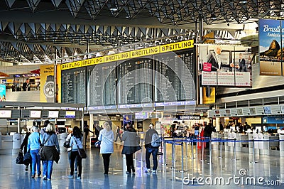 Frankfurt airport terminal 1. Time tablet