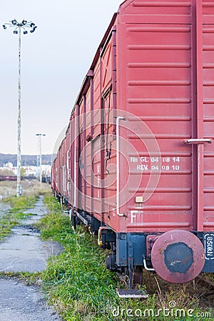 Freight wagons on a railway siding