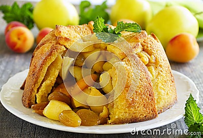 French bread Apple pie with apples