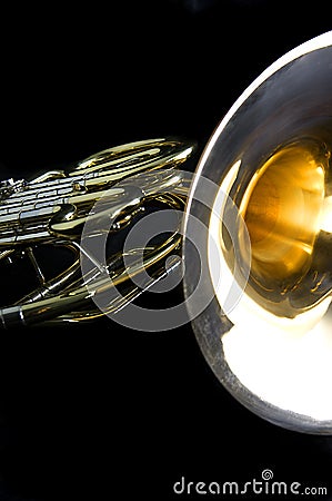 French Horn Isolated on Back