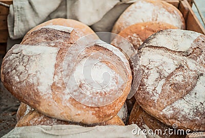 Fresh bread loaves