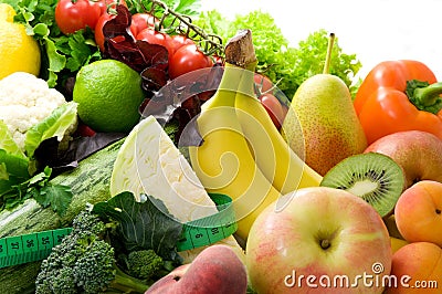 Fresh, bright fruit and vegetables