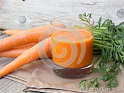 Fresh carrot juice