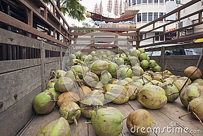 Fresh Coconuts Delivery Truck
