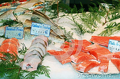 Fresh fish on the market