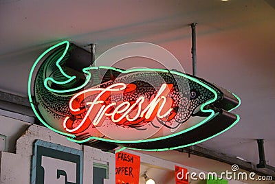 Fresh Fish neon sign