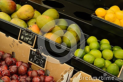 Fresh market fruits and vegetables