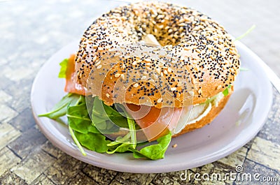 Fresh Salmon Bagel