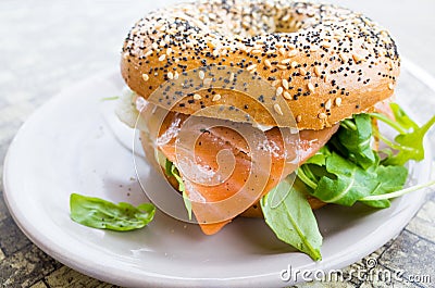 Fresh Salmon Bagel