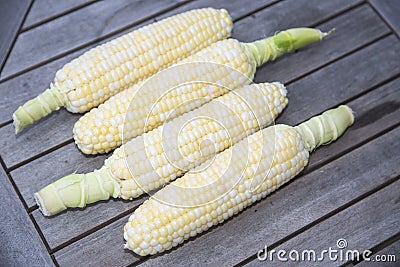 Fresh shucked corn