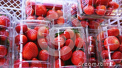 Fresh strawberries in box