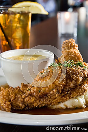 Fried chicken with sides