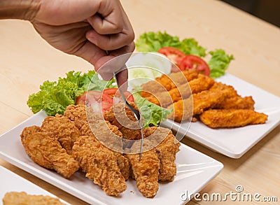 Fried chicken wings.