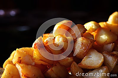 Fried potatoes - street food in India