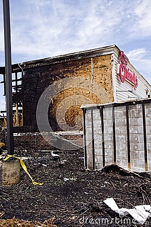 Friendly s Restaurant Burnt-down