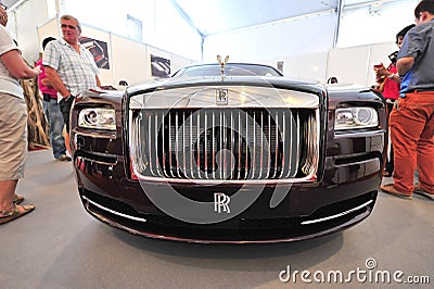 Front bonnet of the Rolls Royce Wraith on display during Singapore Yacht Show at One Degree 15 Marina Club Sentosa Cove