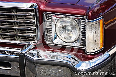 Front end of classic car