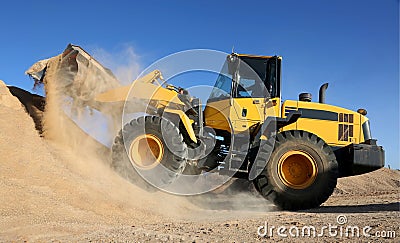 Front End Loading Digging in Sand