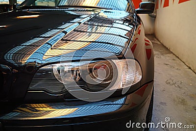 Front lights of a car