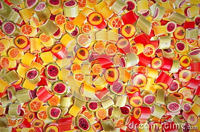 Fruit candies for background