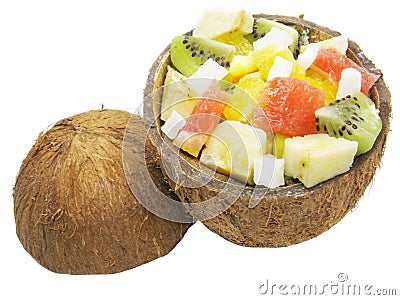 Fruit Salad In Coconut Stock Images - Image: 12355804