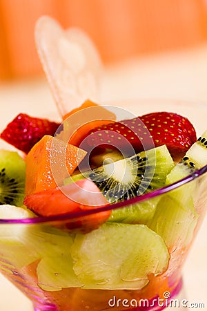 Fruit Salad with kiwi,strawberry,papaya