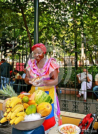 Fruit Seller, Palenquera, Cartagena, Colombia