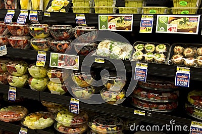 Fruits in grocery store