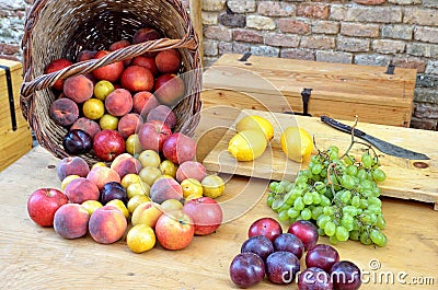 Fruits over the table